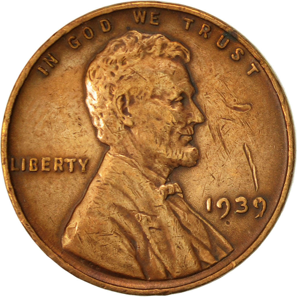 United States, Lincoln Cent, Cent, 1939, U.S. Mint, Philadelphia, EF(40-45)