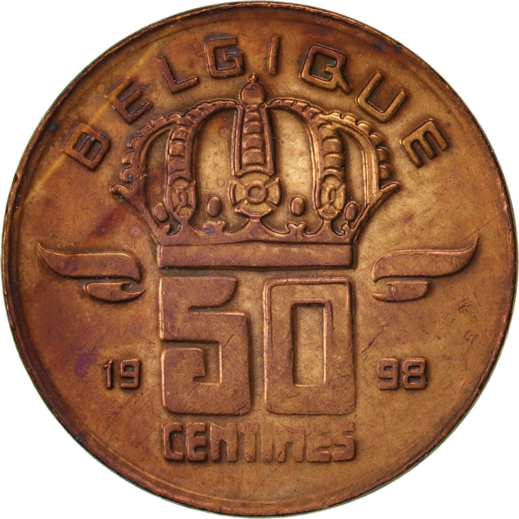 Münze, Belgien, Baudouin I, 50 Centimes, 1998, SS, Bronze, KM:148.1