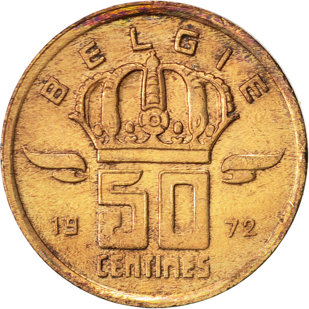 Coin, Belgium, Baudouin I, 50 Centimes, 1972, EF(40-45), Bronze, KM:149.1