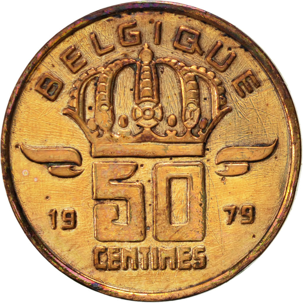 Coin, Belgium, Baudouin I, 50 Centimes, 1979, EF(40-45), Bronze, KM:148.1