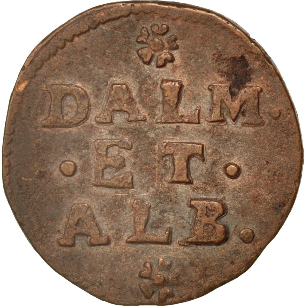 Italie, Venise, Dalmatie-Albanie, Gazzetta ou 2 Soldi 1710, KM 15