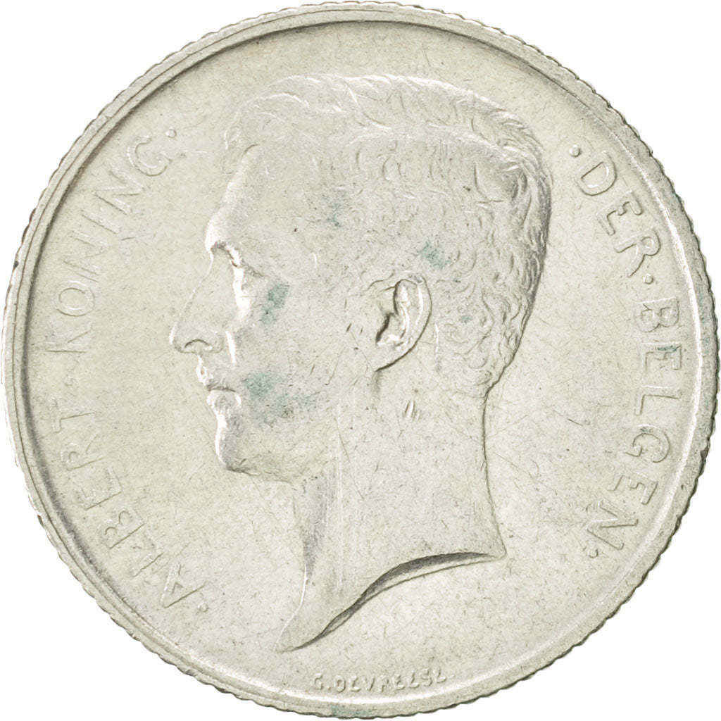 Bélgica, Franc, 1911, MBC, Plata, KM:73.1