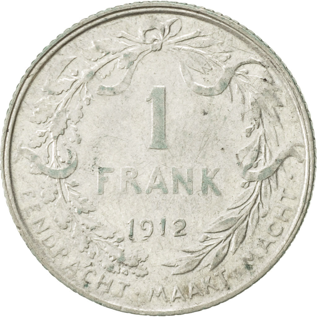 Coin, Belgium, Franc, 1912, EF(40-45), Silver, KM:73.1
