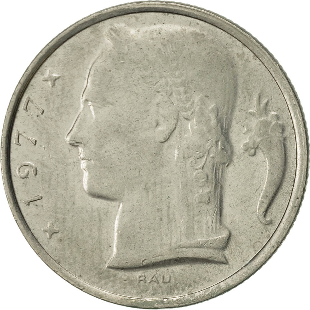 Moneta, Belgio, 5 Francs, 5 Frank, 1977, BB, Rame-nichel, KM:135.1