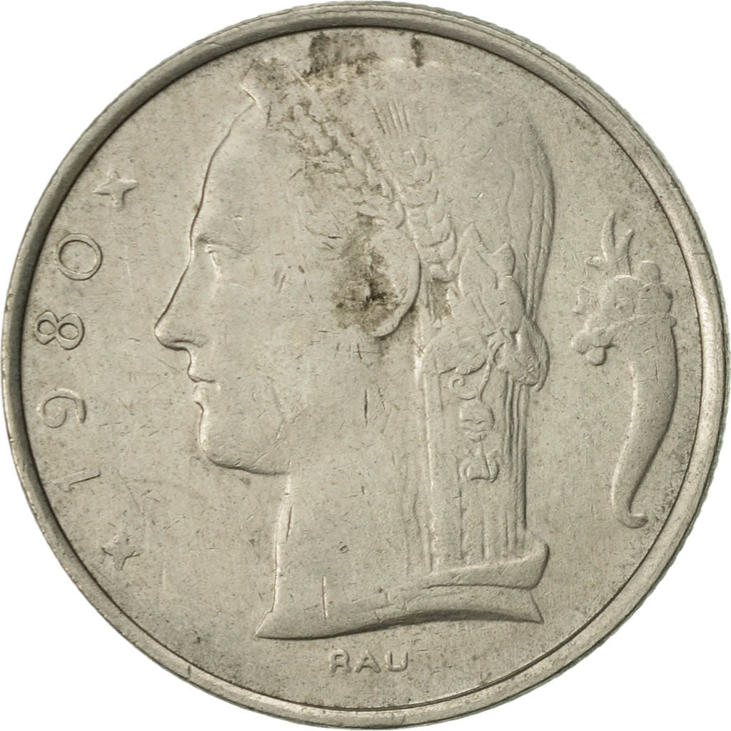 Monnaie, Belgique, 5 Francs, 5 Frank, 1980, TTB, Copper-nickel, KM:134.1