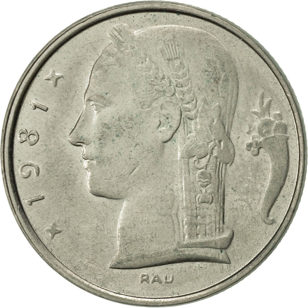 Belgium, 5 Francs, 5 Frank, 1981, AU(50-53), Copper-nickel, KM:134.1