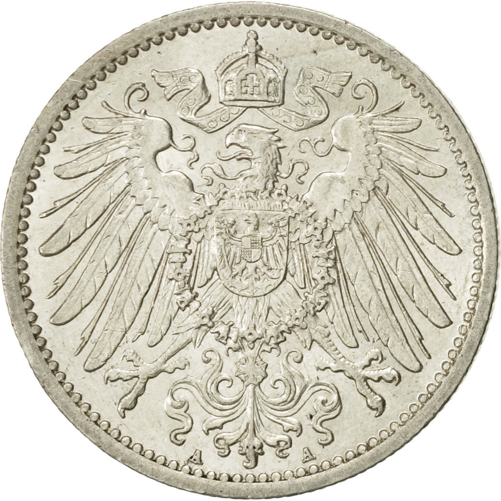 Coin, GERMANY - EMPIRE, Wilhelm II, Mark, 1915, Berlin, AU(55-58), Silver, KM:14