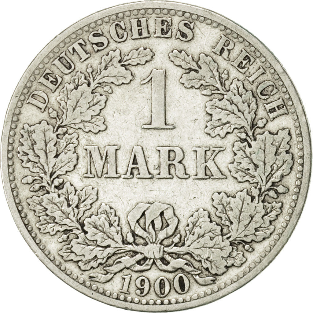 GERMANY - EMPIRE, Wilhelm II, Mark, 1900, Berlin, AU(50-53), Silver, KM:14