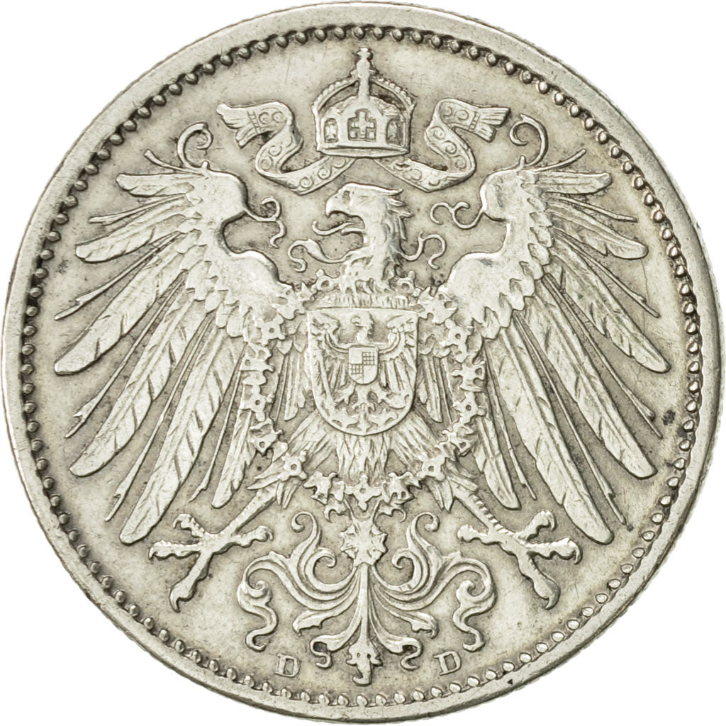GERMANY - EMPIRE, Wilhelm II, Mark, 1896, Munich, AU(50-53), Silver, KM:14