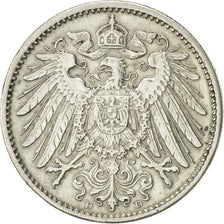 GERMANY - EMPIRE, Wilhelm II, Mark, 1896, Munich, AU(50-53), Silver, KM:14