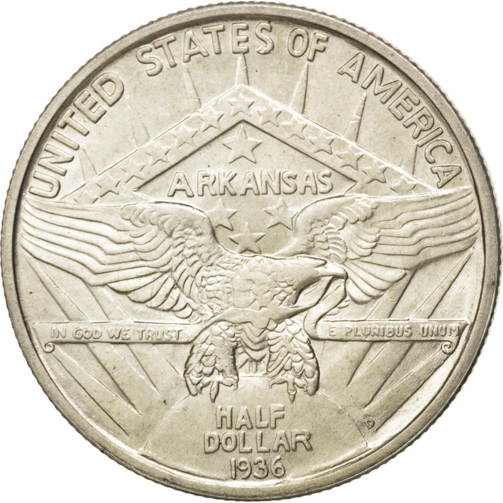 Coin, United States, Half Dollar, 1936, U.S. Mint, Denver, MS(63), Silver
