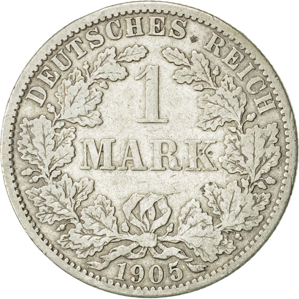 Coin, GERMANY - EMPIRE, Wilhelm II, Mark, 1905, Berlin, EF(40-45), Silver, KM:14