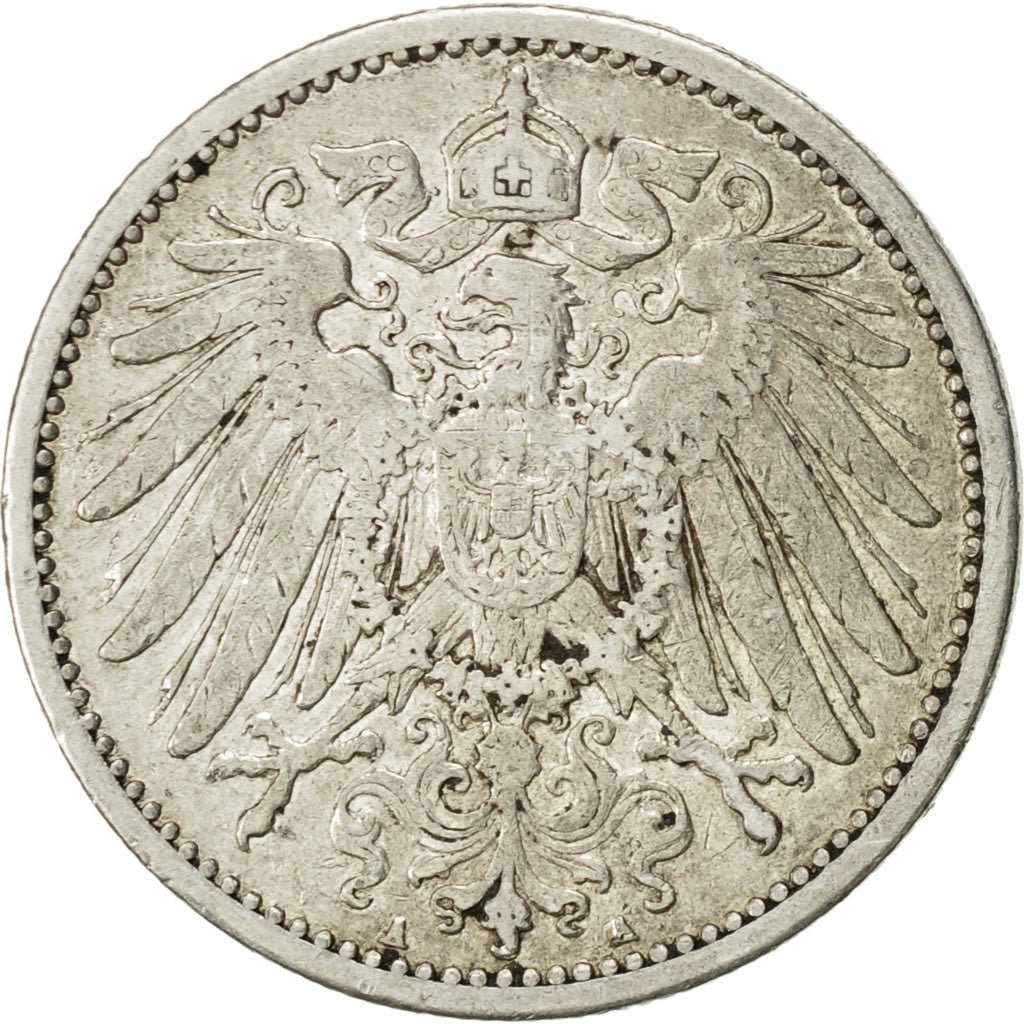 GERMANY - EMPIRE, Wilhelm II, Mark, 1914, Berlin, EF(40-45), Silver, KM:14