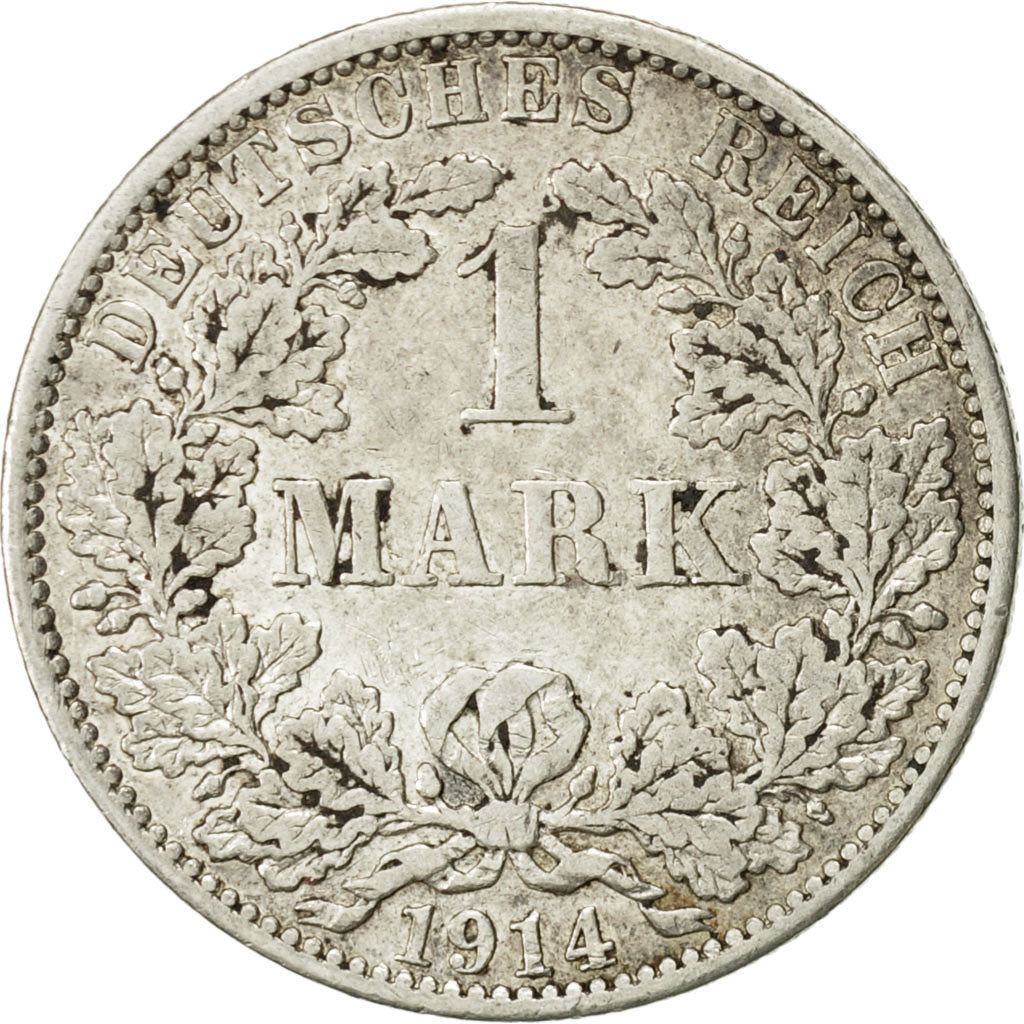 GERMANY - EMPIRE, Wilhelm II, Mark, 1914, Berlin, EF(40-45), Silver, KM:14
