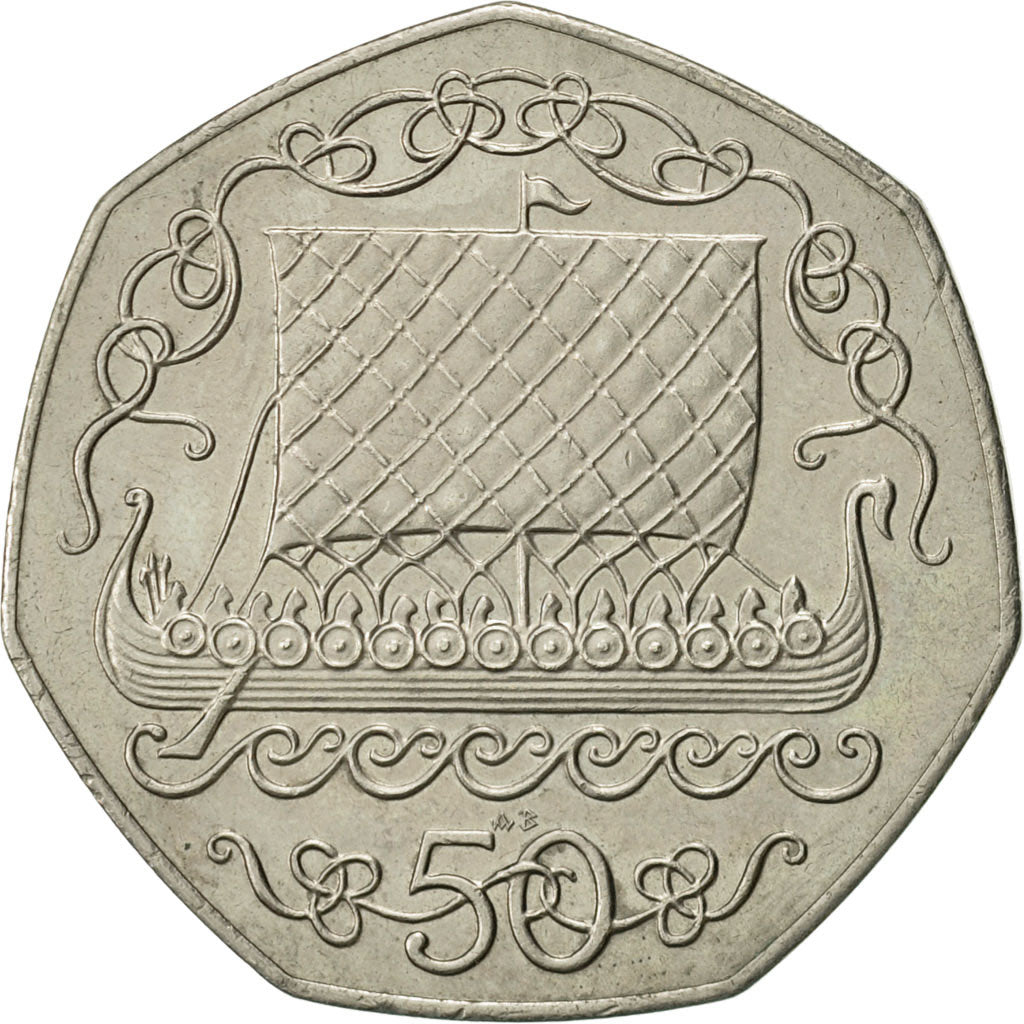 Isle of Man, Elizabeth II, 50 Pence, 1980, Pobjoy Mint, AU(55-58)