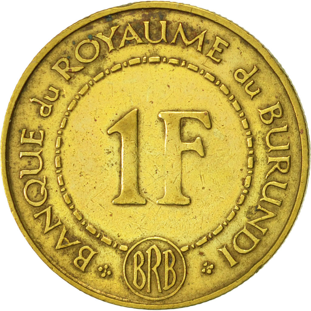 Burundi, Franc, 1965, EF(40-45), Brass, KM:6