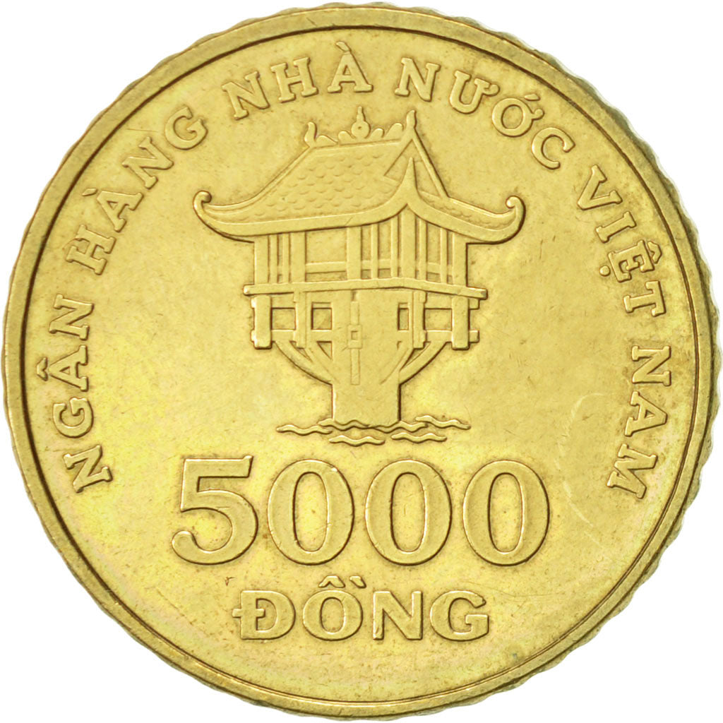 Moneta, Vietnam, SOCIALIST REPUBLIC, 5000 Dông, 2003, Vantaa, BB+, Ottone