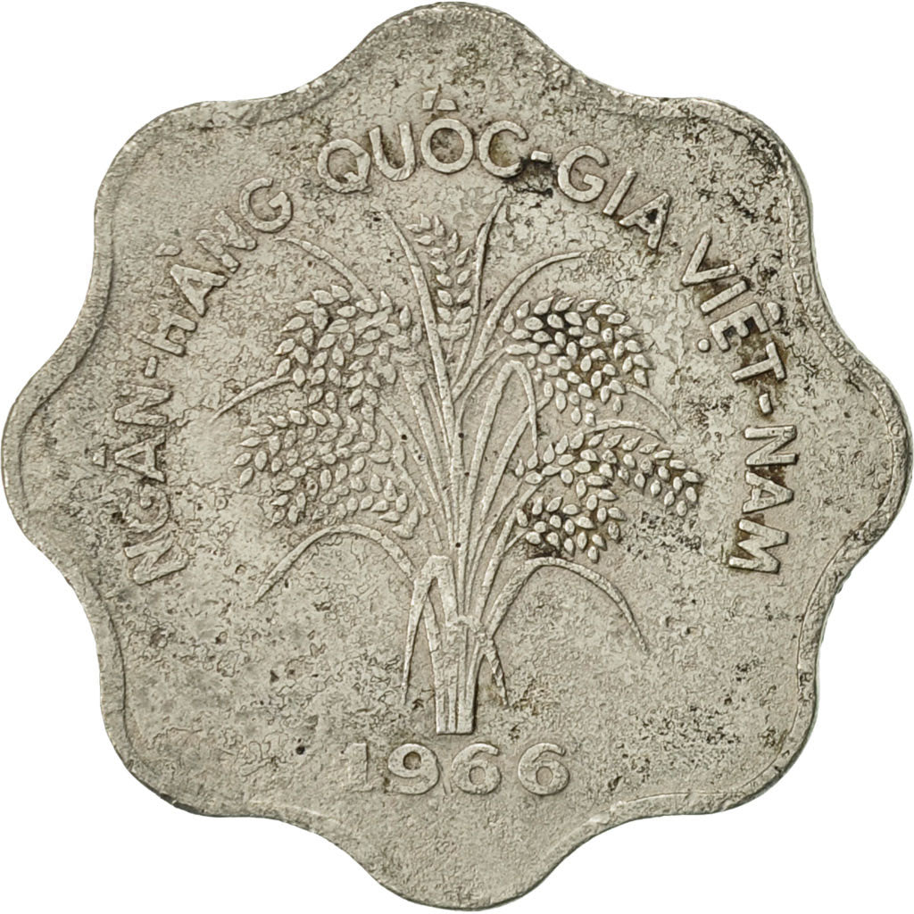 Vietnam, STATE OF SOUTH VIET NAM, 5 Dông, 1966, Vantaa, EF(40-45)