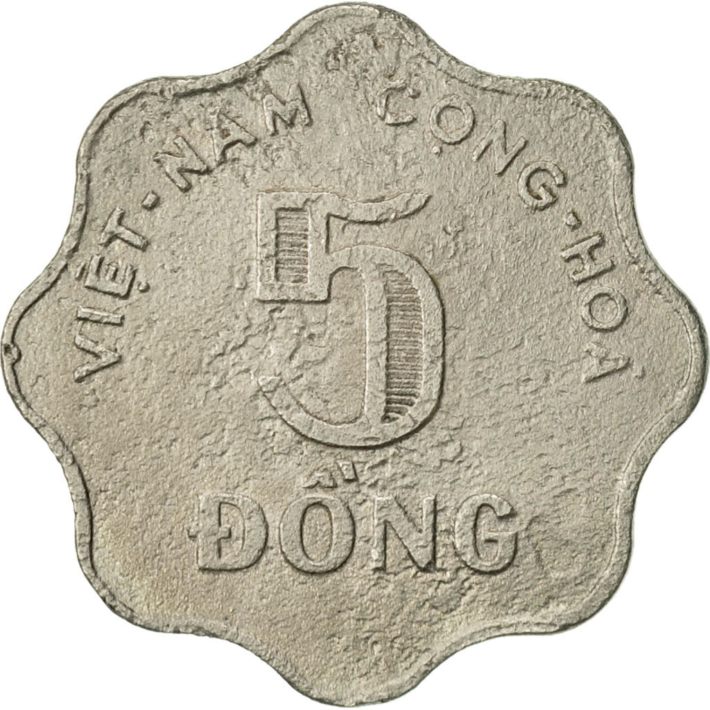 Vietnam, STATE OF SOUTH VIET NAM, 5 Dông, 1966, Vantaa, EF(40-45)