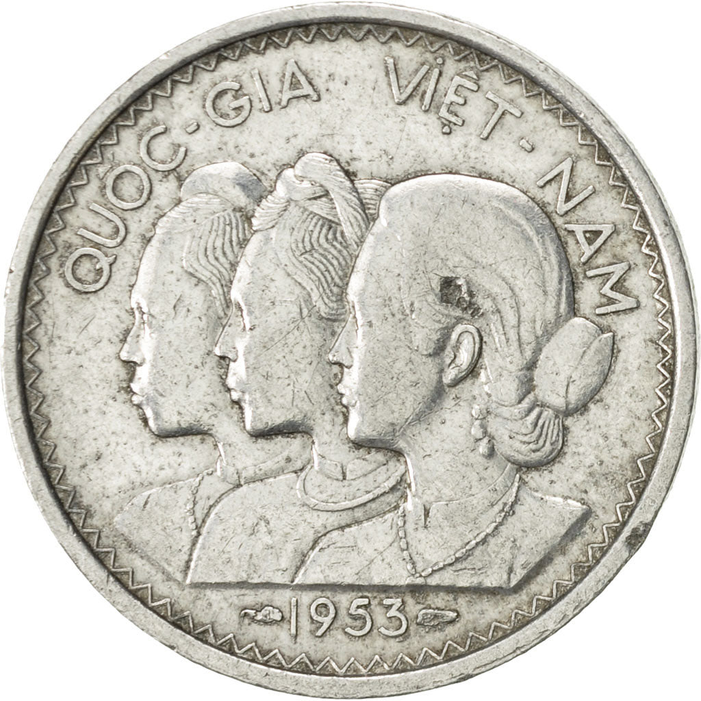 Vietnam, STATE OF SOUTH VIET NAM, 20 Su, 1953, Paris, EF(40-45), Aluminum, KM:2