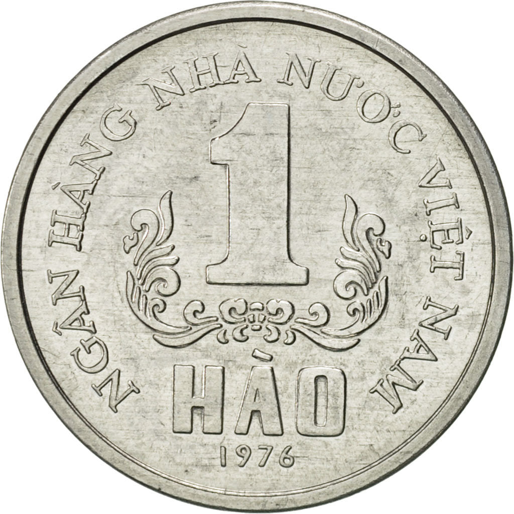 Vietnam, SOCIALIST REPUBLIC, Hao, 1976, Vantaa, AU(55-58), Aluminum, KM:11