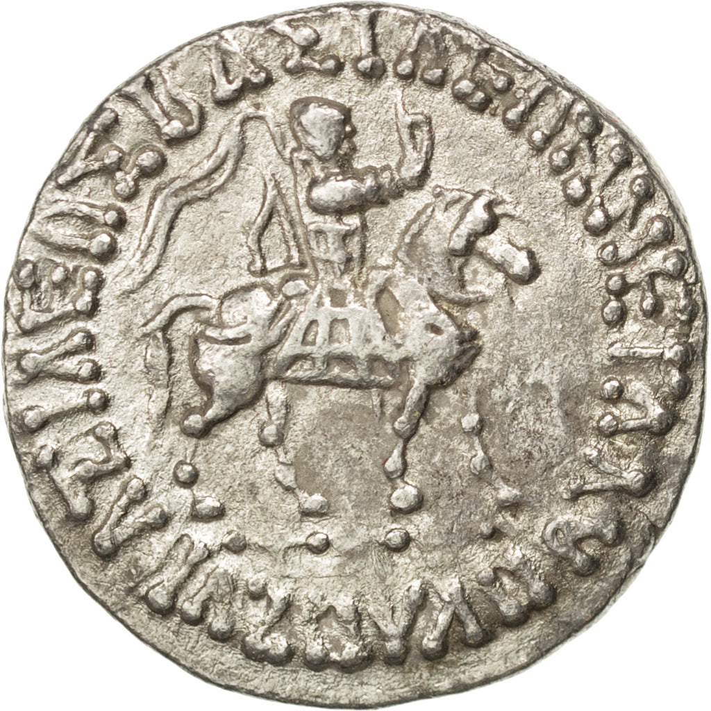 Moneta, Indo-Scythian Kingdom, Azes I, Tetradrachm, BB+, Argento