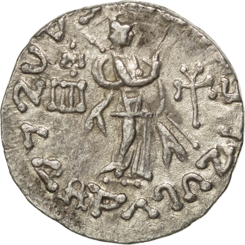 Moneta, Indo-Scythian Kingdom, Azes I, Tetradrachm, BB+, Argento