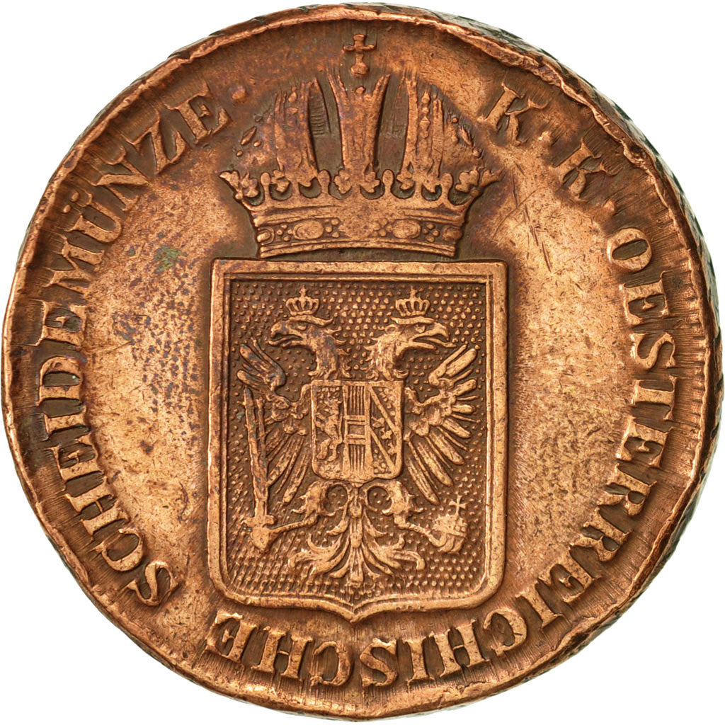 Coin, Austria, Franz Joseph I, 2 Kreuzer, 1848, EF(40-45), Copper, KM:2188