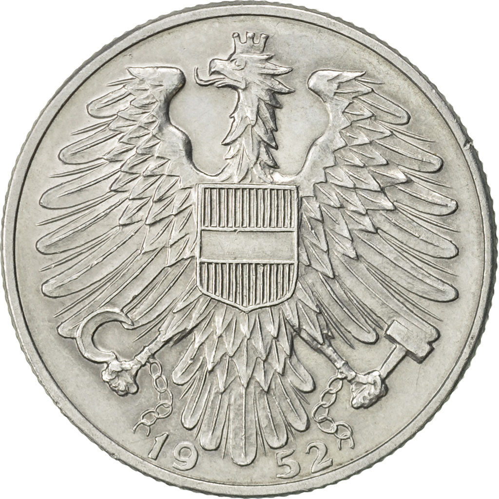 Austria, 5 Schilling, 1952, AU(55-58), Aluminum, KM:2879