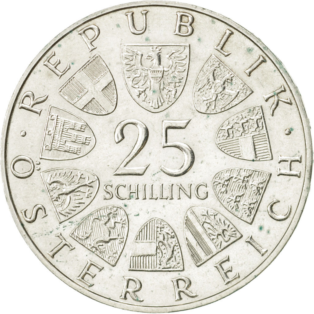 Coin, Austria, 25 Schilling, 1972, AU(55-58), Silver, KM:2912