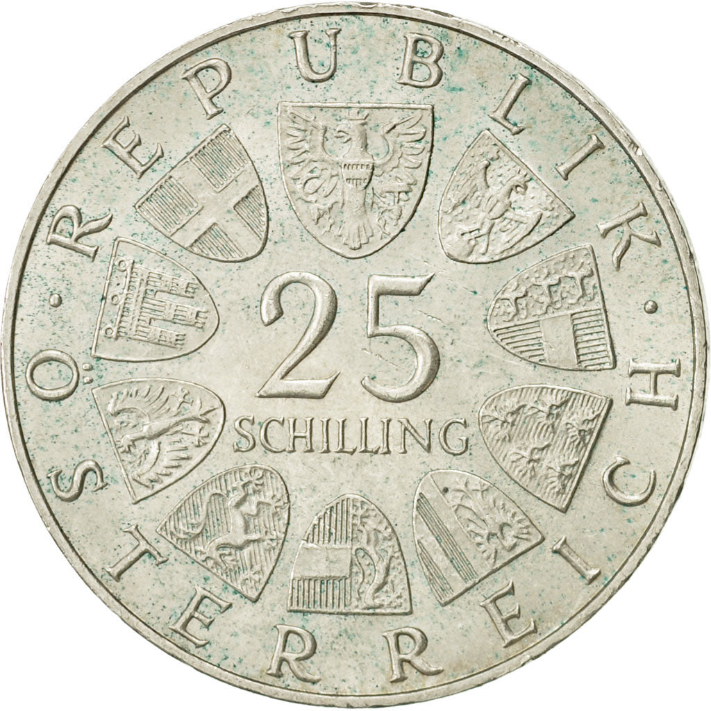 Austria, 25 Schilling, 1967, MBC+, Plata, KM:2901