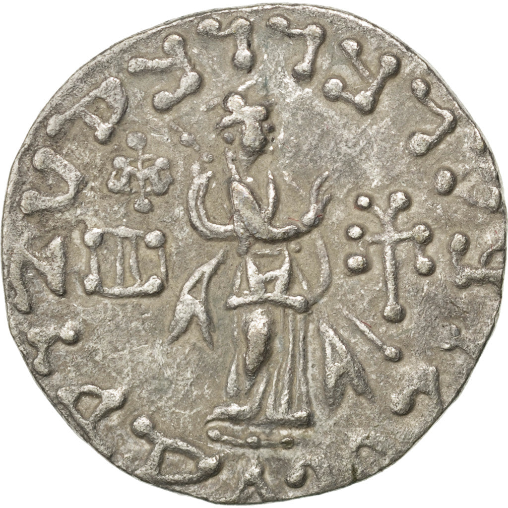 Indo-Skythian Kingdom, Azes I, Tetradrachm, AU(50-53), Silver, 9.07