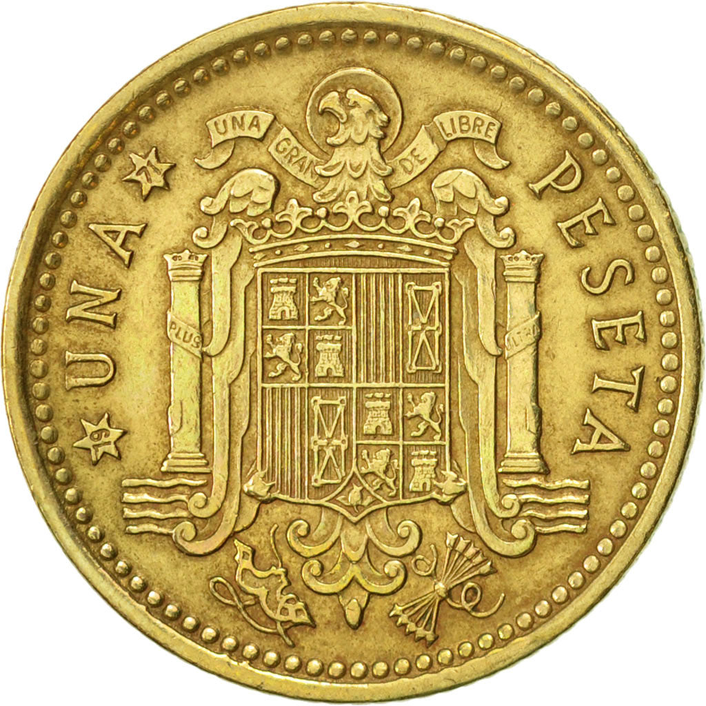 Coin, Spain, Francisco Franco, caudillo, Peseta, 1971, AU(50-53)