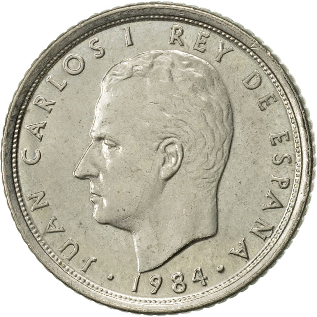 Moneta, Hiszpania, Juan Carlos I, 10 Pesetas, 1984, AU(55-58), Miedź-Nikiel
