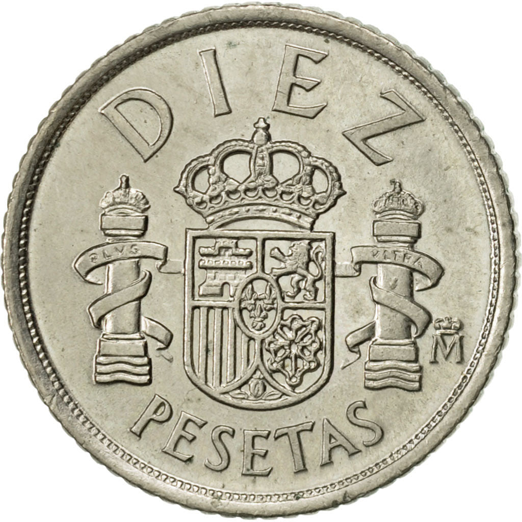 Moneta, Hiszpania, Juan Carlos I, 10 Pesetas, 1984, AU(55-58), Miedź-Nikiel