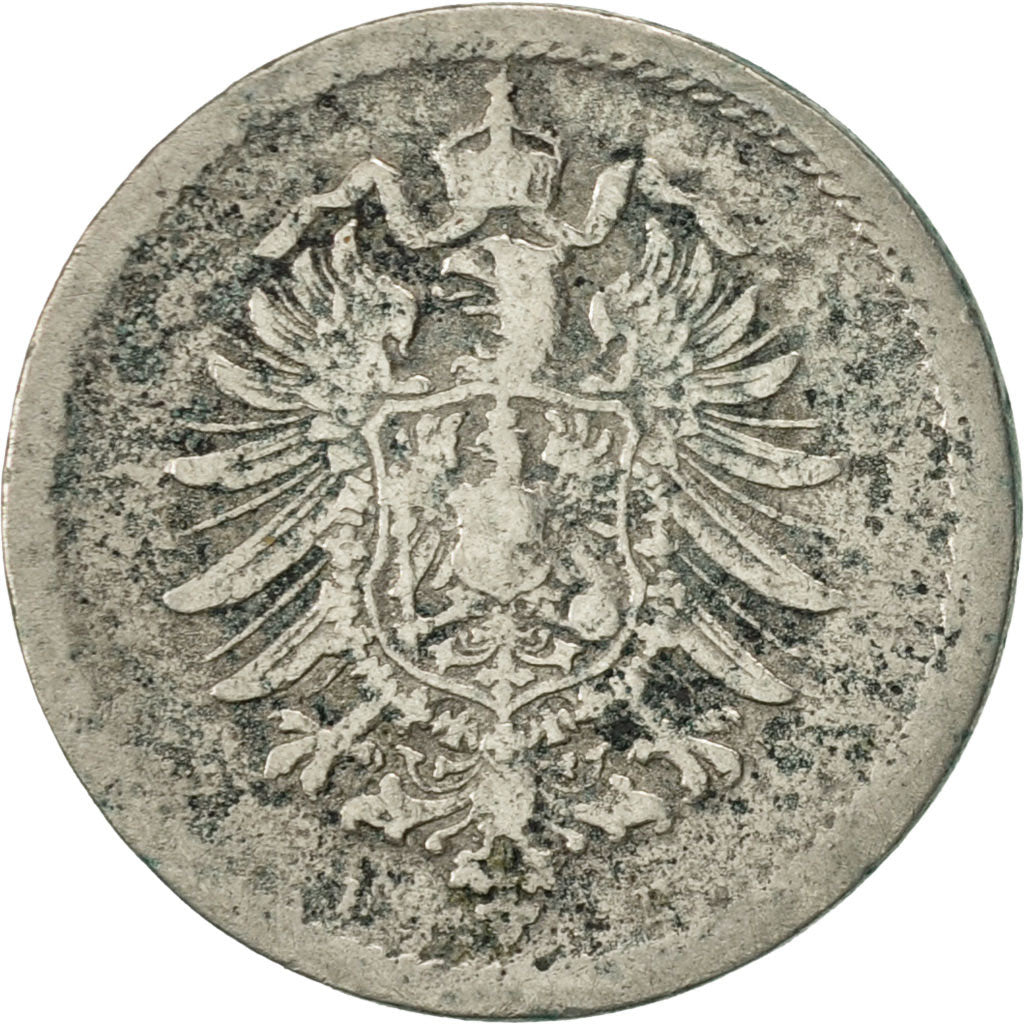 Moneta, GERMANIA - IMPERO, Wilhelm I, 5 Pfennig, 1876, Muldenhütten, MB