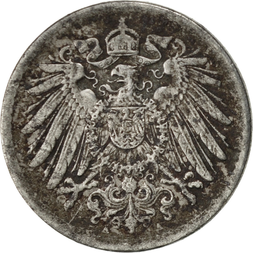 Coin, GERMANY - EMPIRE, 5 Pfennig, 1919, Berlin, VF(30-35), Iron, KM:19