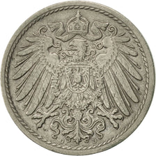 GERMANY - EMPIRE, Wilhelm II, 5 Pfennig, 1914, Munich, AU(50-53), Copper-nickel