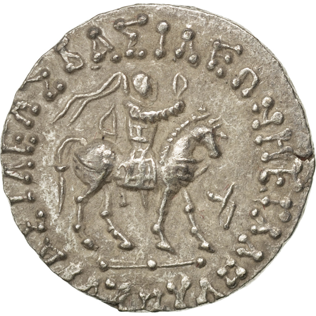 Münze, Indo-Scythian Kingdom, Azes I, Tetradrachm, SS+, Silber