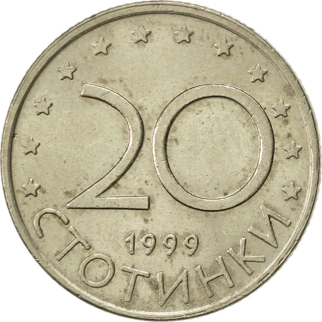 Monnaie, Bulgarie, 20 Stotinki, 1999, Sofia, SUP, Copper-Nickel-Zinc, KM:241