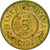 Moneda, Guyana, 5 Cents, 1991, MBC, Níquel - latón, KM:32