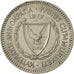 Moneda, Chipre, 50 Mils, 1972, MBC+, Cobre - níquel, KM:41