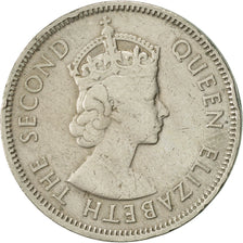 Coin, Mauritius, Elizabeth II, 1/2 Rupee, 1965, EF(40-45), Copper-nickel