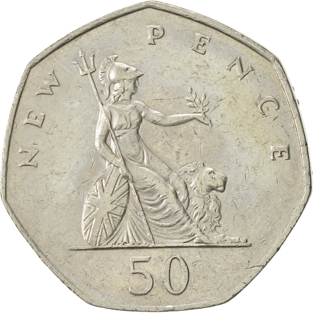 Monnaie, Grande-Bretagne, Elizabeth II, 50 New Pence, 1976, TTB, Copper-nickel