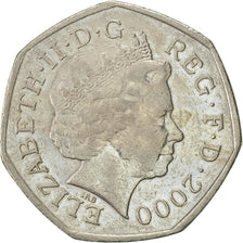 Coin, Great Britain, Elizabeth II, 50 Pence, 2000, EF(40-45), Copper-nickel