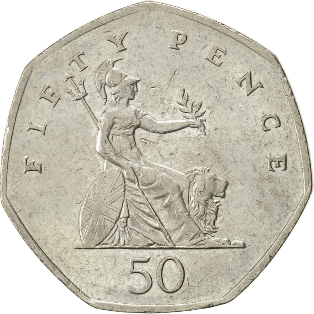 Coin, Great Britain, Elizabeth II, 50 Pence, 2000, EF(40-45), Copper-nickel