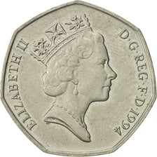 Great Britain, Elizabeth II, 50 Pence, 1994, AU(50-53), Copper-nickel, KM:966
