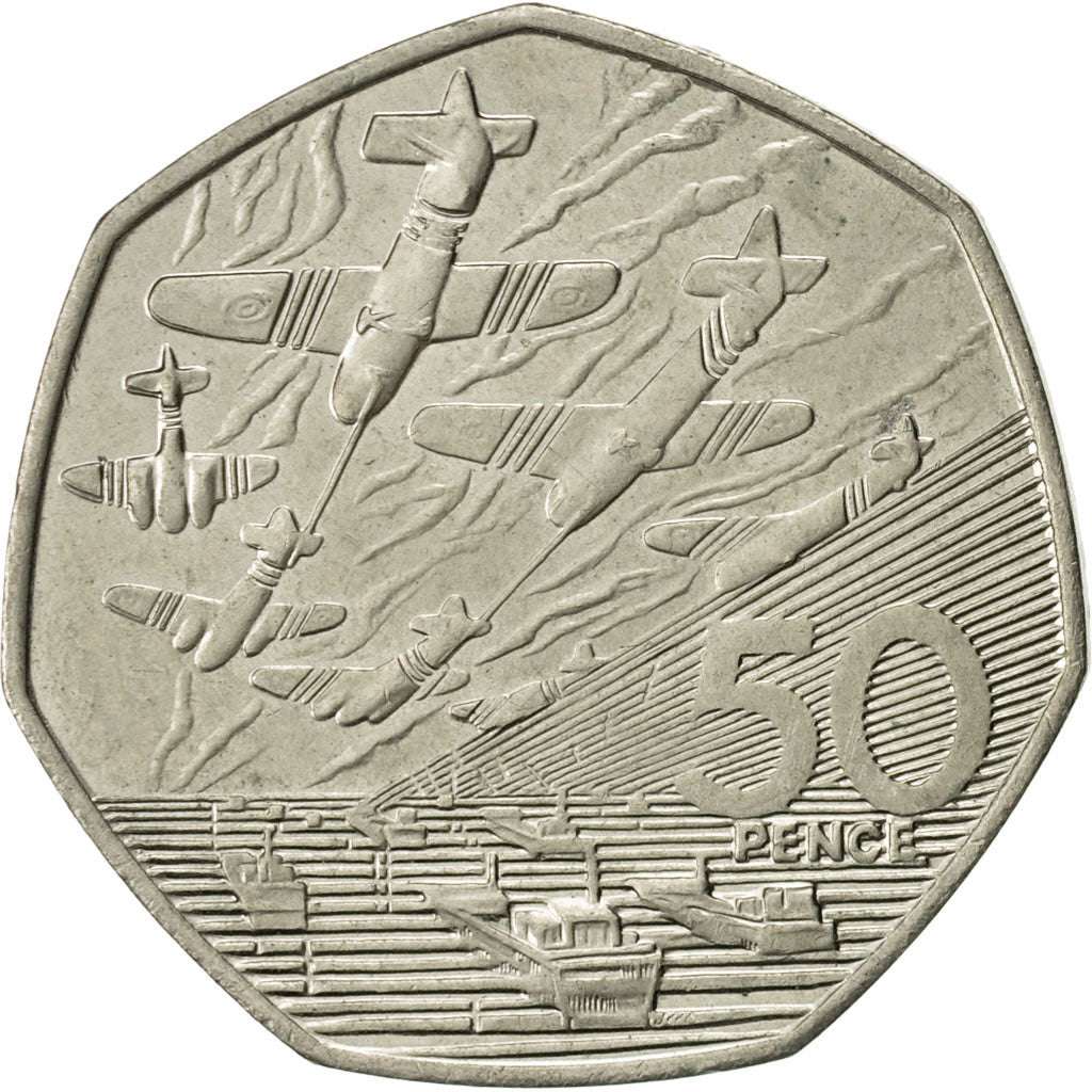 Great Britain, Elizabeth II, 50 Pence, 1994, AU(50-53), Copper-nickel, KM:966