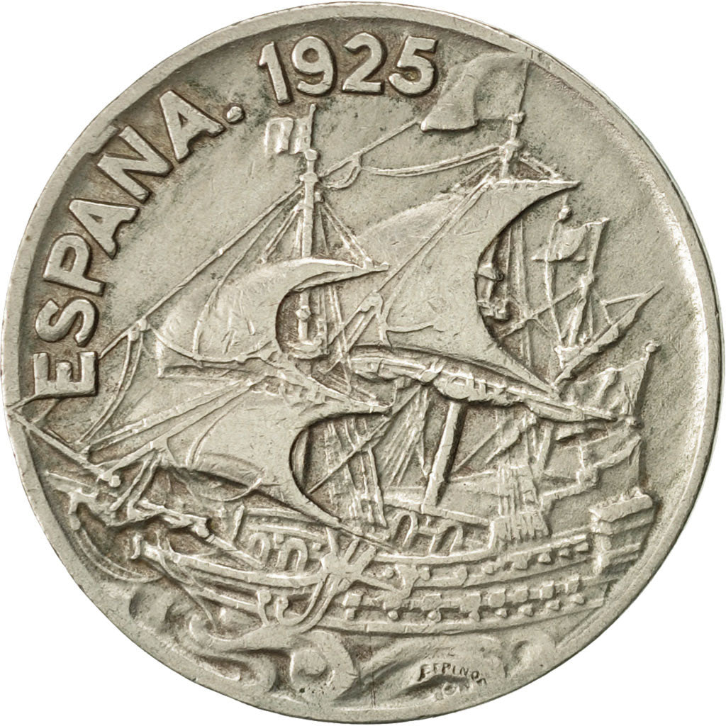 Spain, Alfonso XIII, 25 Centimos, 1925, Madrid, EF(40-45), Copper-nickel, KM:740