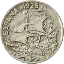 Spain, Alfonso XIII, 25 Centimos, 1925, Madrid, EF(40-45), Copper-nickel, KM:740